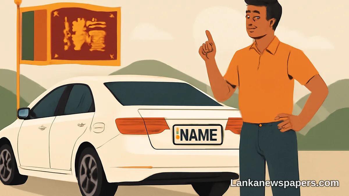 Sri Lanka Eyes Personalised Number Plates Allowing Vehicle Owners to Display Their Names