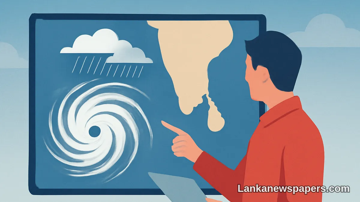 Met Department Issues Warning as Low-Pressure System Forms Near Sri Lanka