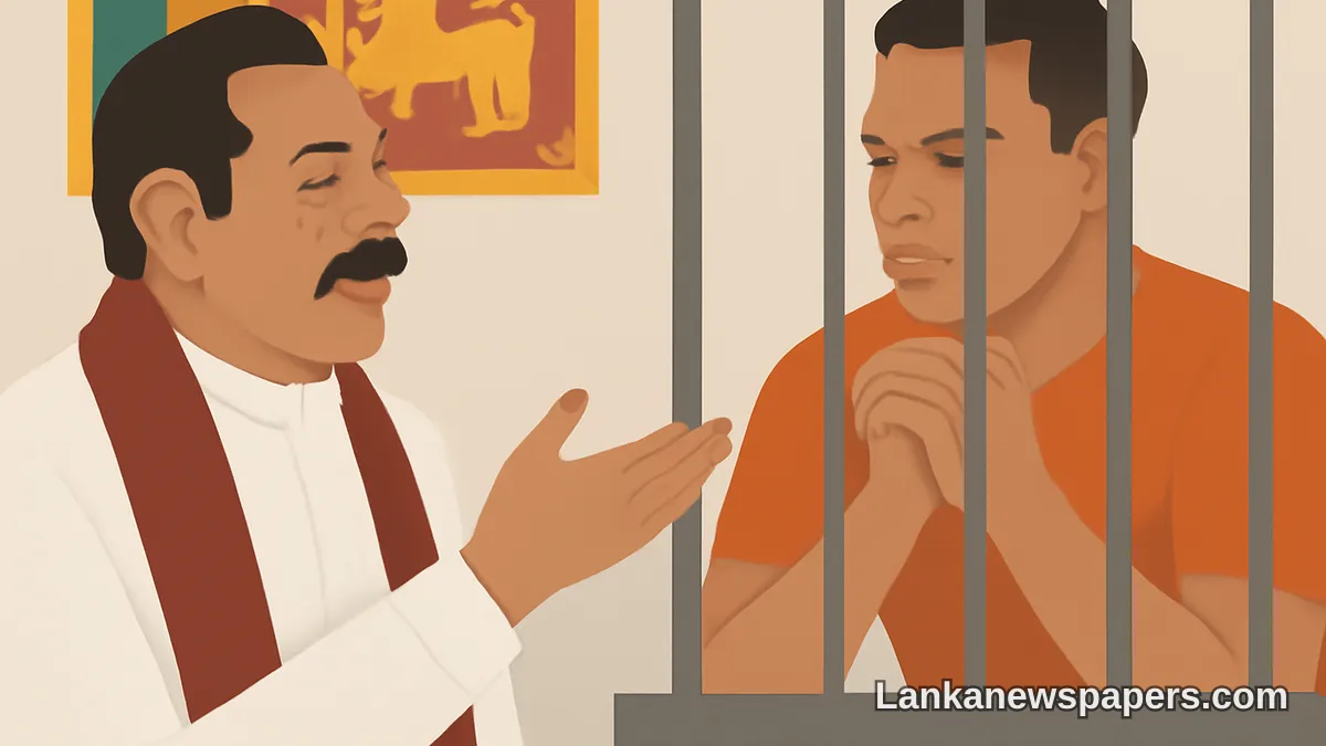 Mahinda Rajapaksa Tells Imprisoned Son Namal to Have Faith in Sri Lanka's Justice System