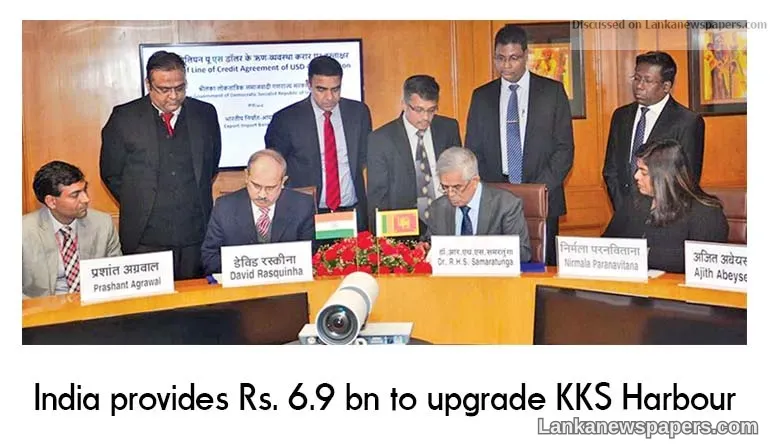 India provides Rs. 6.9 bn to upgrade KKS Harbour