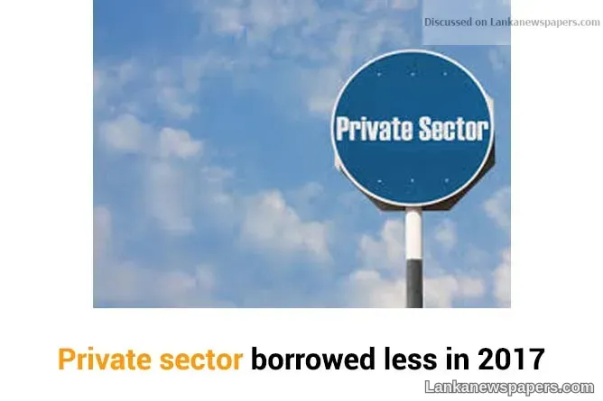 Private sector borrowed less in 2017