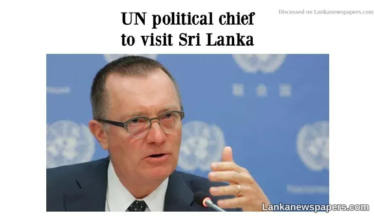 UN political chief to visit Sri Lanka