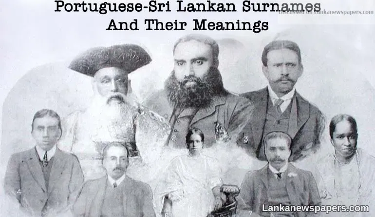 Portuguese-Sri Lankan Surnames And Their Meanings