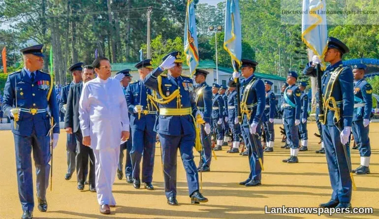 Sri Lanka Air Force Combat Training School in Diyatalawa honoured with President’s Colours