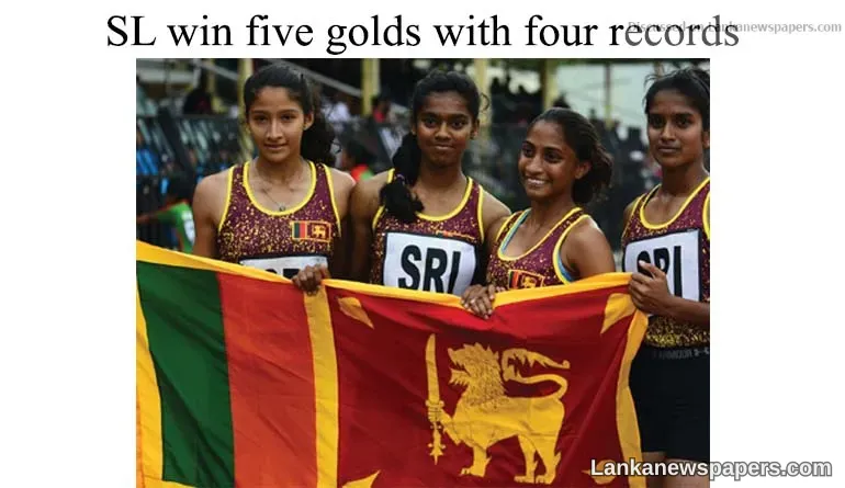 SL win five golds with four records