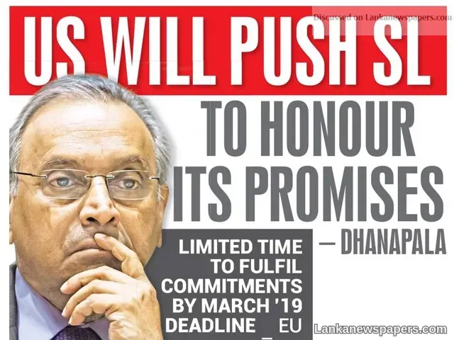 US will push SL to honour its promises – Dhanapala