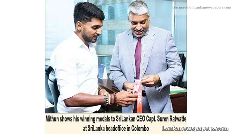 SriLankan Airlines continues to propel Ironman Mithun Liyanage