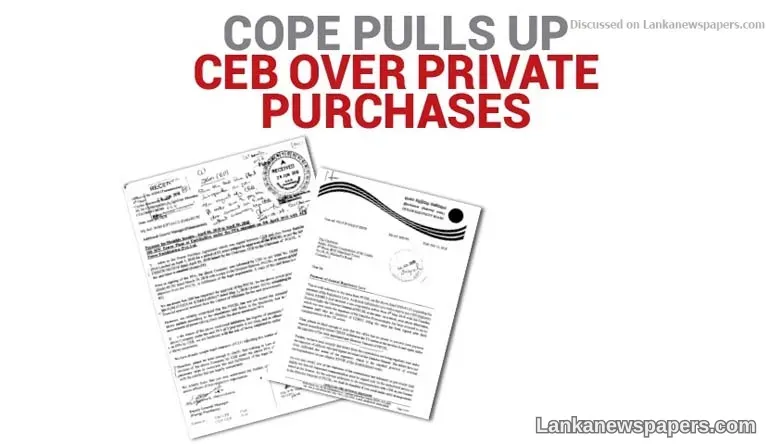 COPE pulls up CEB over private purchases