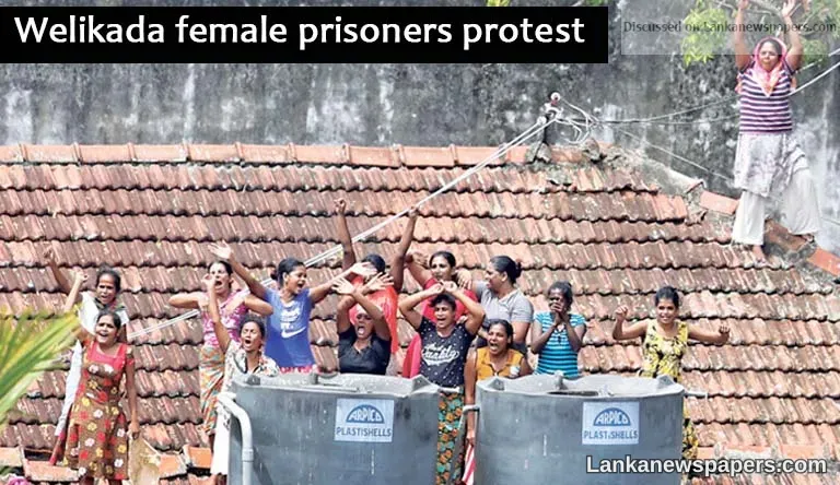 Female Welikada prisoners protest