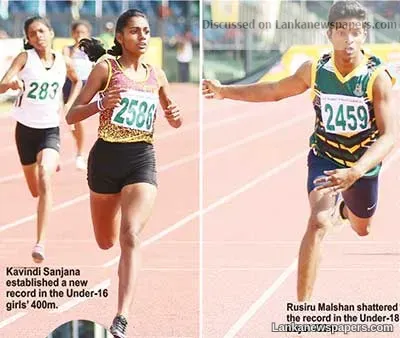 Kavindi, Dulen, Rusiru shatter 400 metres barriers All Island Schools Games- Athletics Championship