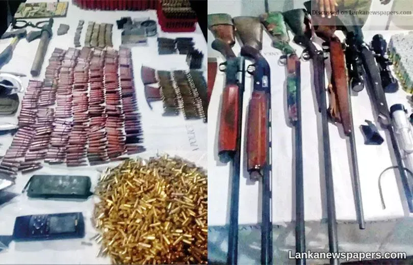 Weapons buried in a land at Kuda-Oya