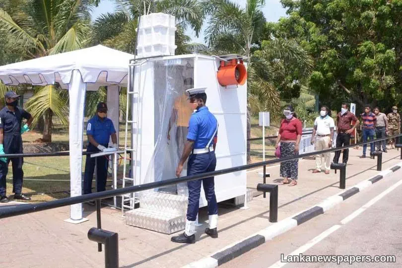 Navy introduces full-body disinfection chamber
