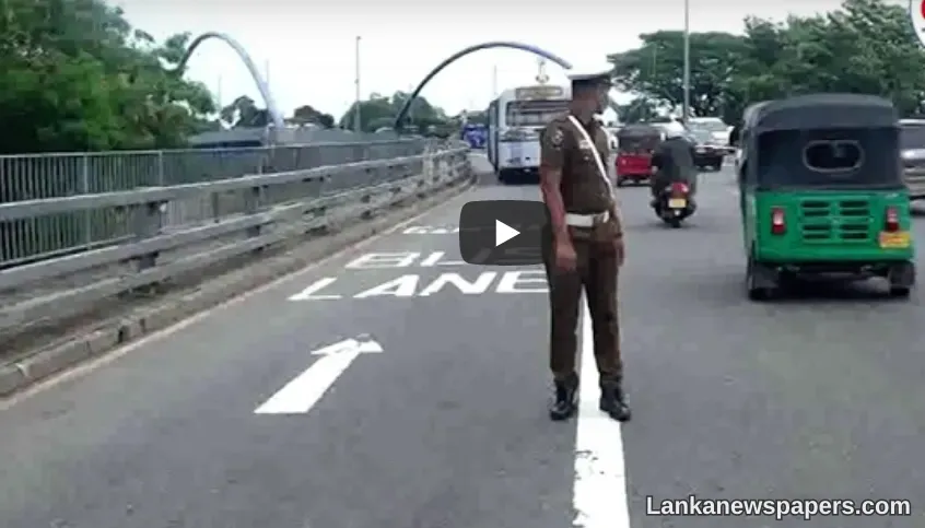 LNP - Lane law from tomorrow in four main roads in Colombo