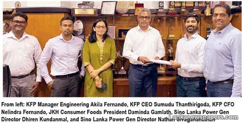LNP -  Business Keells Food Products expands its solar strategy with Sino Lanka Power Gen
