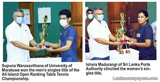 LNP - Supuna, Ishara men’s and women’s singles champions