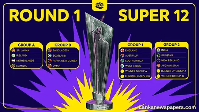 LNP - ICC announces Men’s T20 World Cup groups
