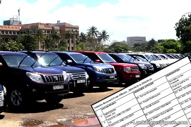 LNP - President’s Office releases full list of 107 vehicles returned and who used them