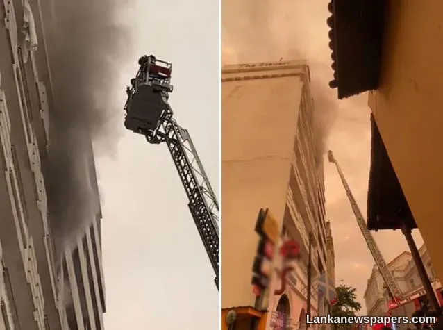 LNP -  Fire extinguished at hotel in Colombo Fort Fire extinguished at hotel in Colombo Fort