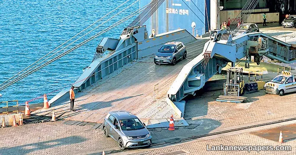 LNP - BYD’s first shipment arrives in Sri Lanka