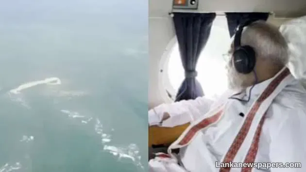 LNP - Modi’s aerial view of Ram Setu on his way back from SL coincides with Lord Ram’s birthday
