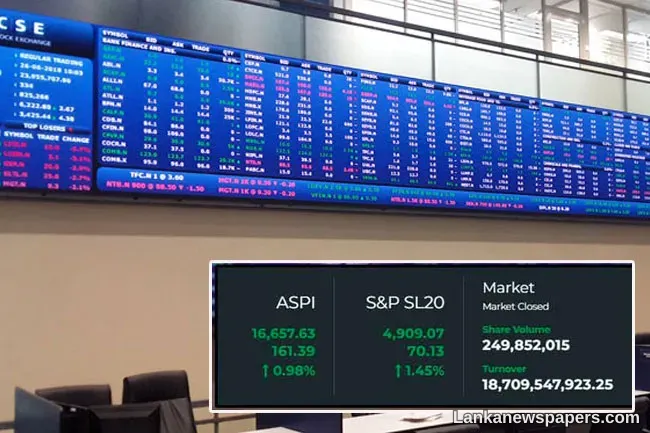 LNP - Colombo Stock Exchange records landmark single-day turnover