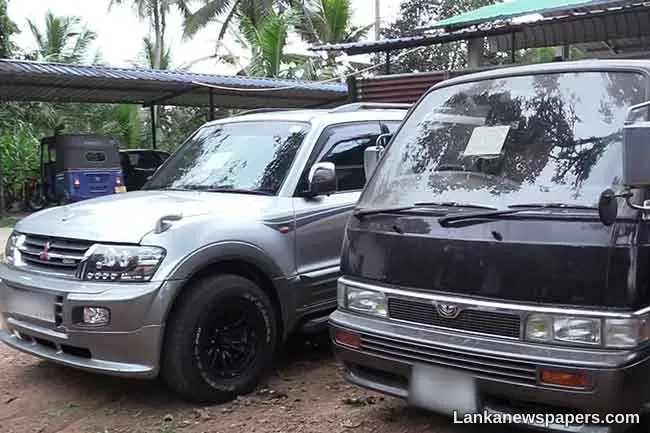 LNP - Vehicles worth Rs. 30 mln of powerful politician’s associate seized in Bandaragama