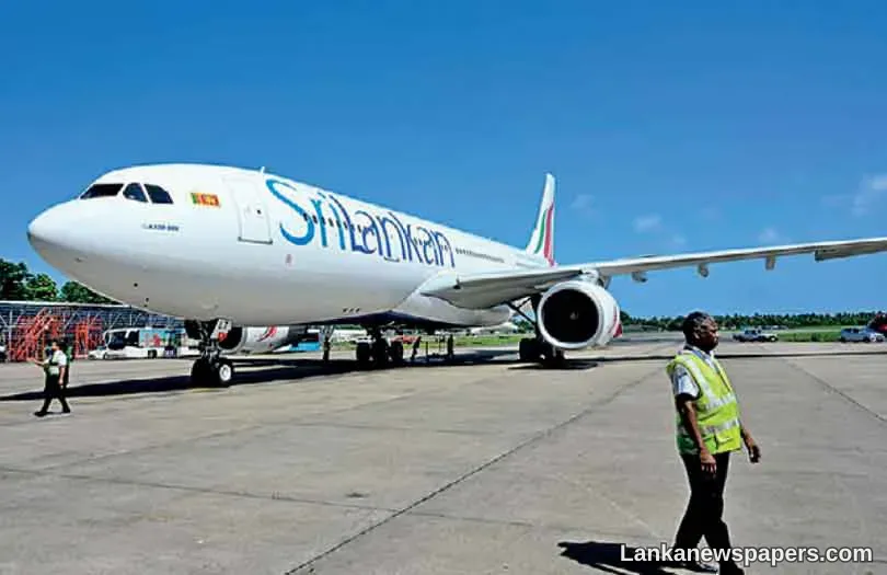 LNP - SriLankan Airlines’ first wide-body aircraft in seven years touches down at BIA