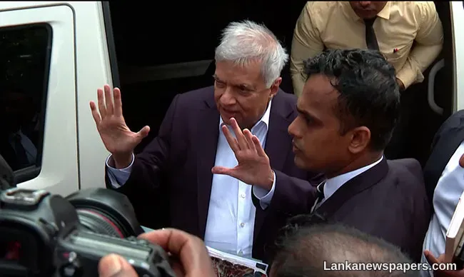 LNP - Ex-President Ranil brought to court after arrest