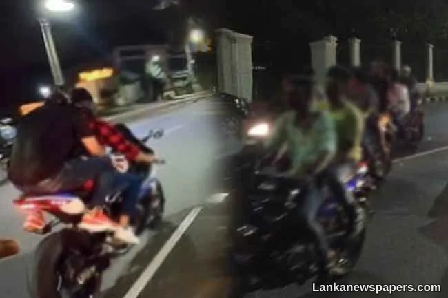 Seven youths arrested for illegal motorcycle racing in Panadura