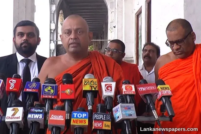 Ven. Ulapane Sumangala Thero gives statement to CID over Grade 6 module