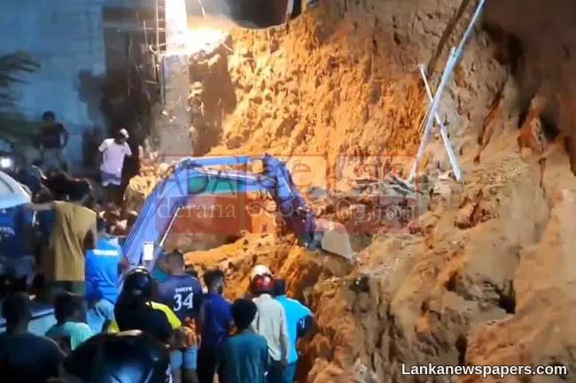 Three dead after abutment wall collapses in Ahangama