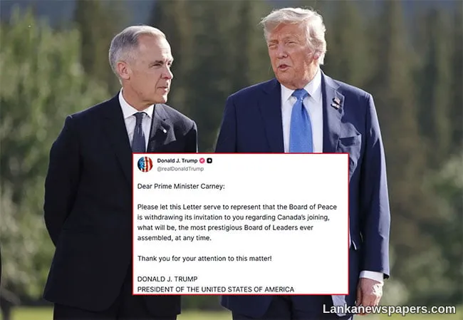 Trump says he s withdrawing invitation for Carney to join his Gaza Board of Peace