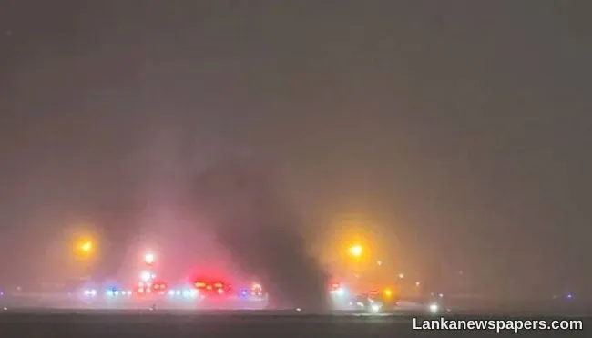 Private jet crashes in flames at Maine airport with eight aboard