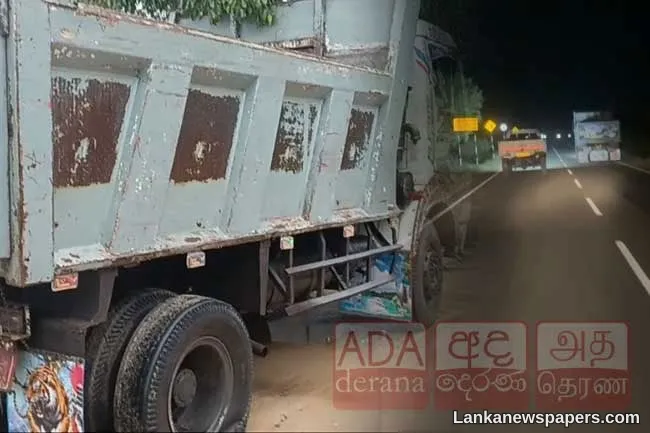 Police open fire at lorry in Kilinochchi after driver ignores orders