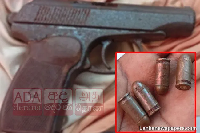 Foreign-made pistol and ammunition recovered near cemetery in Katana