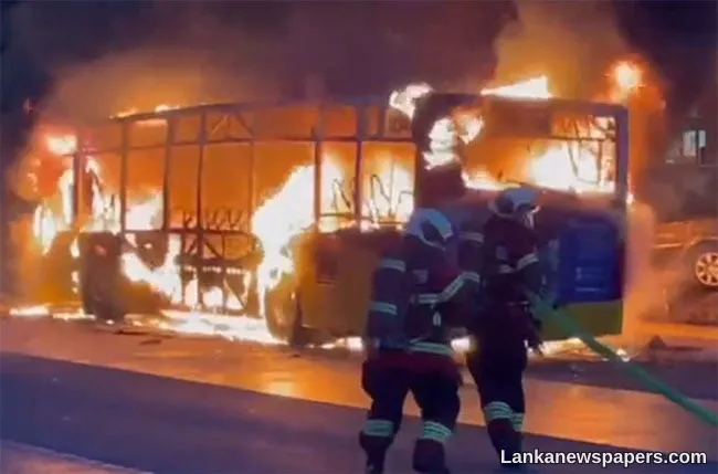 Six die in Swiss bus blaze after reports that person set fire to themselves