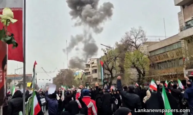 Iranian state television reports large explosion in Tehran near protests
