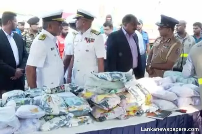 123kg of heroin worth over Rs. 3 billion found on seized fishing trawler off Dondra