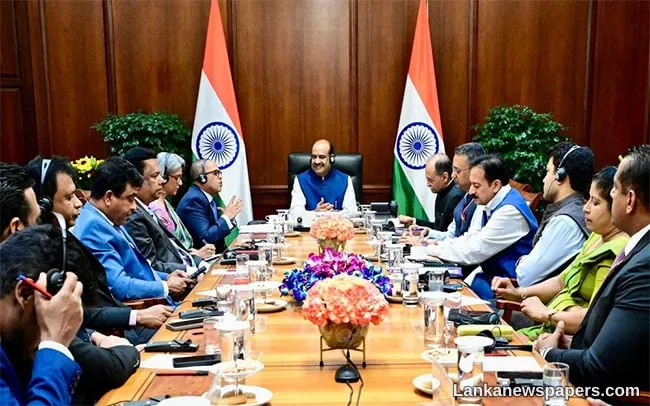 Sri Lankan delegation meets Indian Lok Sabha Speaker