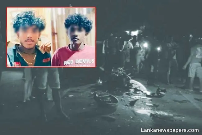 Two teens killed in motorcycle accident in Kilinochchi