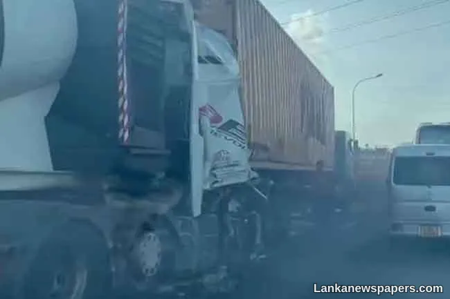 One killed in truck-container collision on Southern Expressway