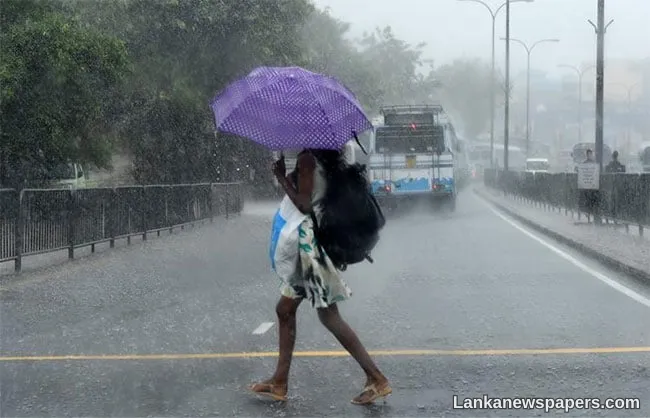 Heavy rainfall above 100 mm expected in parts of the island