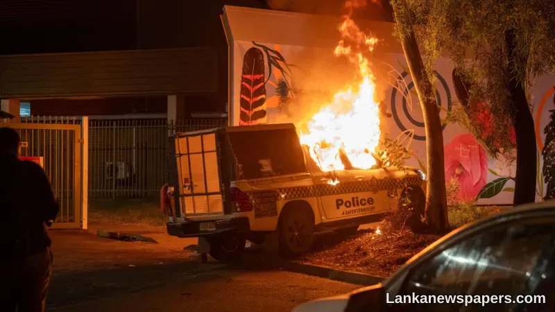 Violence in Australian town after arrest of man over girl’s murder