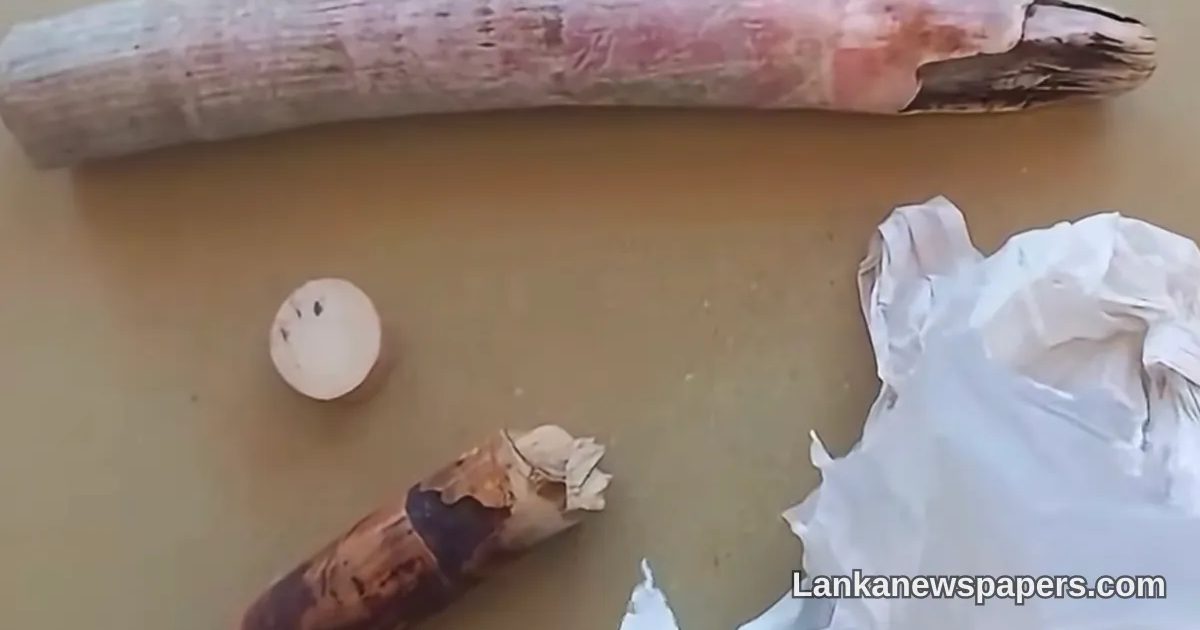 Wildlife Officers Nab Suspect Carrying Elephant Tusk Fragments Near National Park