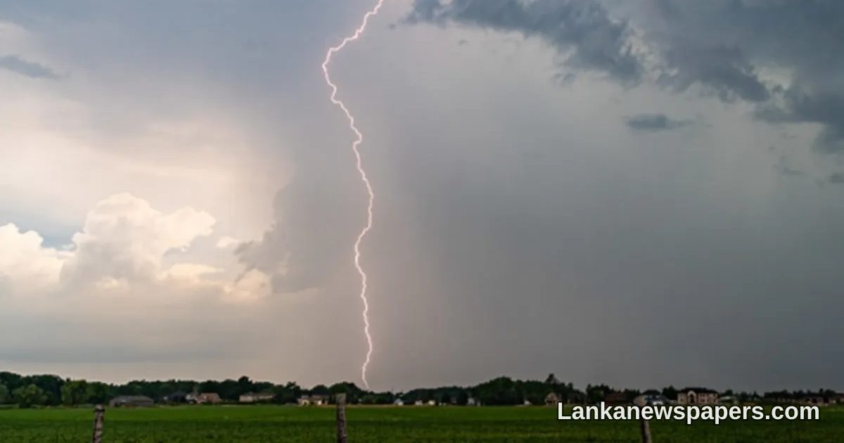 Tragedy in Kalutara: Schoolboy, 15, Killed by Lightning Strike in Agalawatta