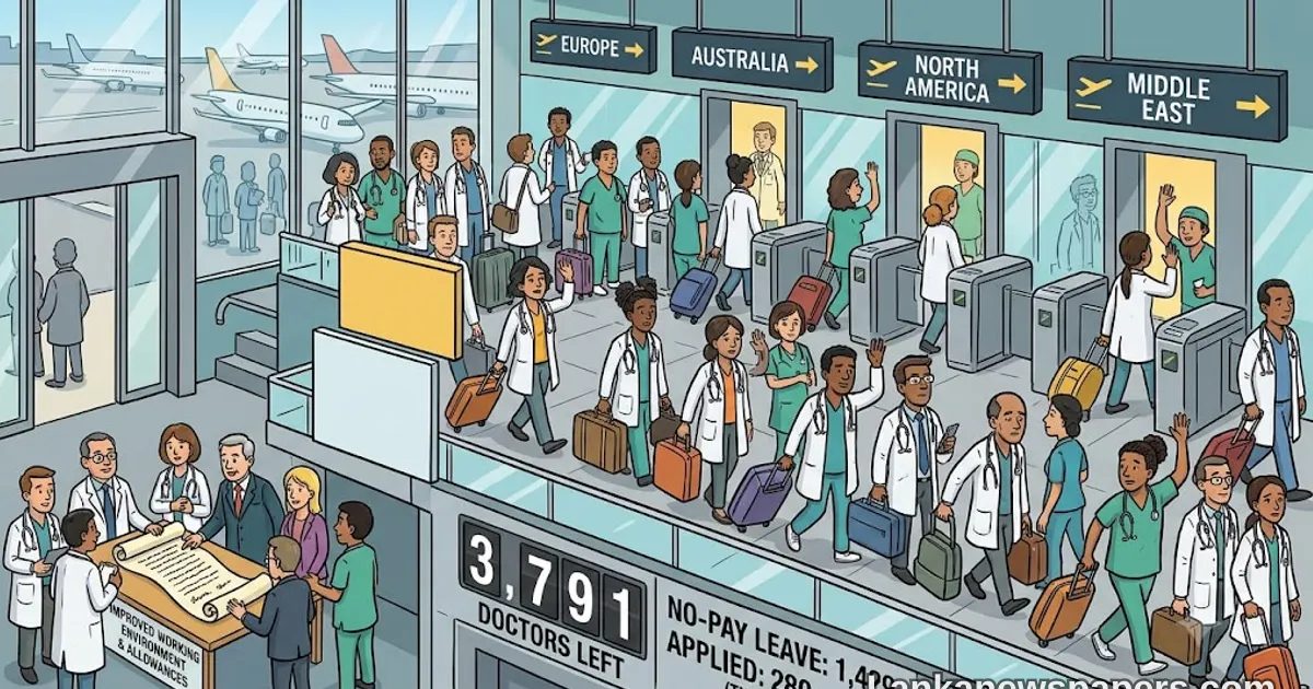 Nearly 4,000 Specialist Doctors Have Left Sri Lanka in Five Years, Parliament Hears