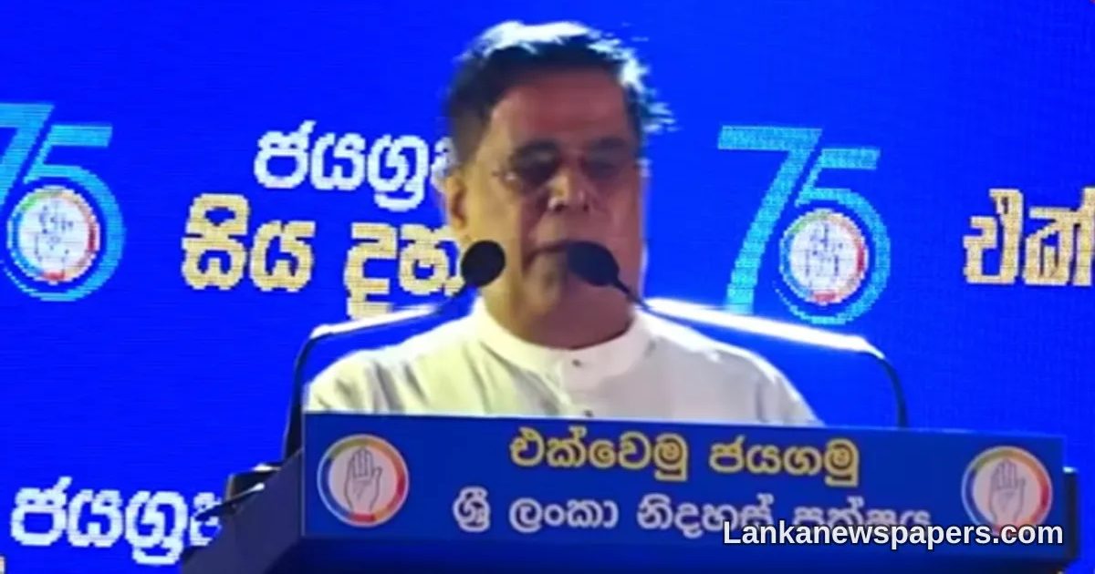 Nimal Siripala Reveals He Was First Offered 2015 Common Opposition Candidacy Before Maithripala Sirisena