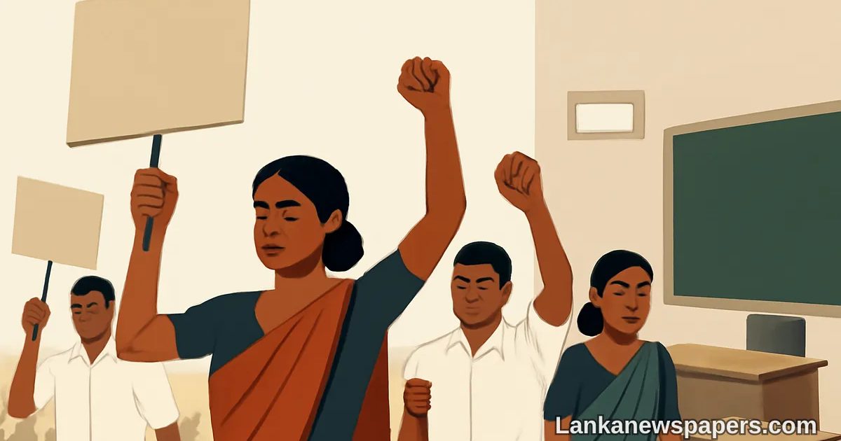 Sri Lankan Teachers Take to the Streets Over Poverty Wages and Unbearable Classroom Conditions