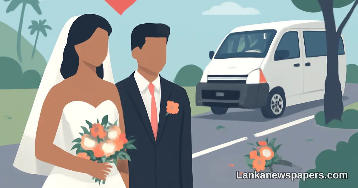 Wedding Joy Turns to Grief as Van Crash Claims Two Lives Near Magalegoda