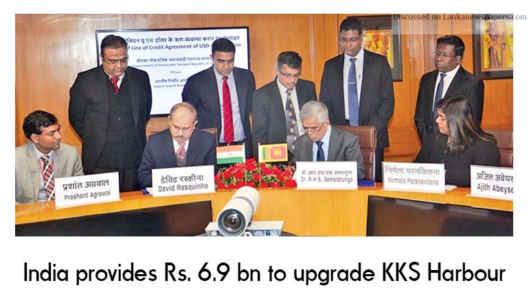 India provides Rs. 6.9 bn to upgrade KKS Harbour